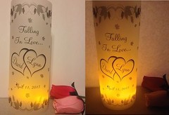 10 Personalized Fall Leaf Wedding Anniversary Vellum Luminaries Centerpieces