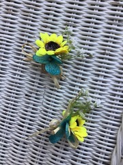 Sunflower wedding flowers package bridal bouquet decorations 6 bouquet turquoise