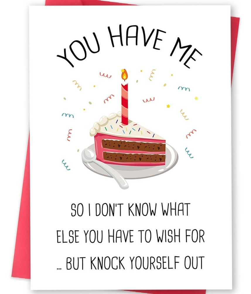 Funny Birthday Card for Him Her, Humor Birthday Card for Boyfriend, Girlfrien…