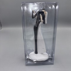 LILLIAN ROSE Abstract Kissing Couple Modern Cake Topper Wedding Black White