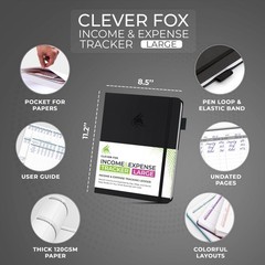 Clever Fox Income & Expense Tracker Large – Accounting & Bookkeeping Ledger Book