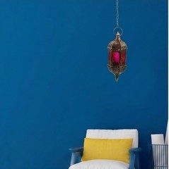 Hanging Hexagon Decorative Moroccan Candle Lantern Holders, Handmade 1pcs Bronze