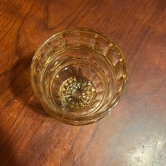 Vintage Yellow Glass Cup Goblet Retro Serveware Milk Glass Tinted Glass Serving