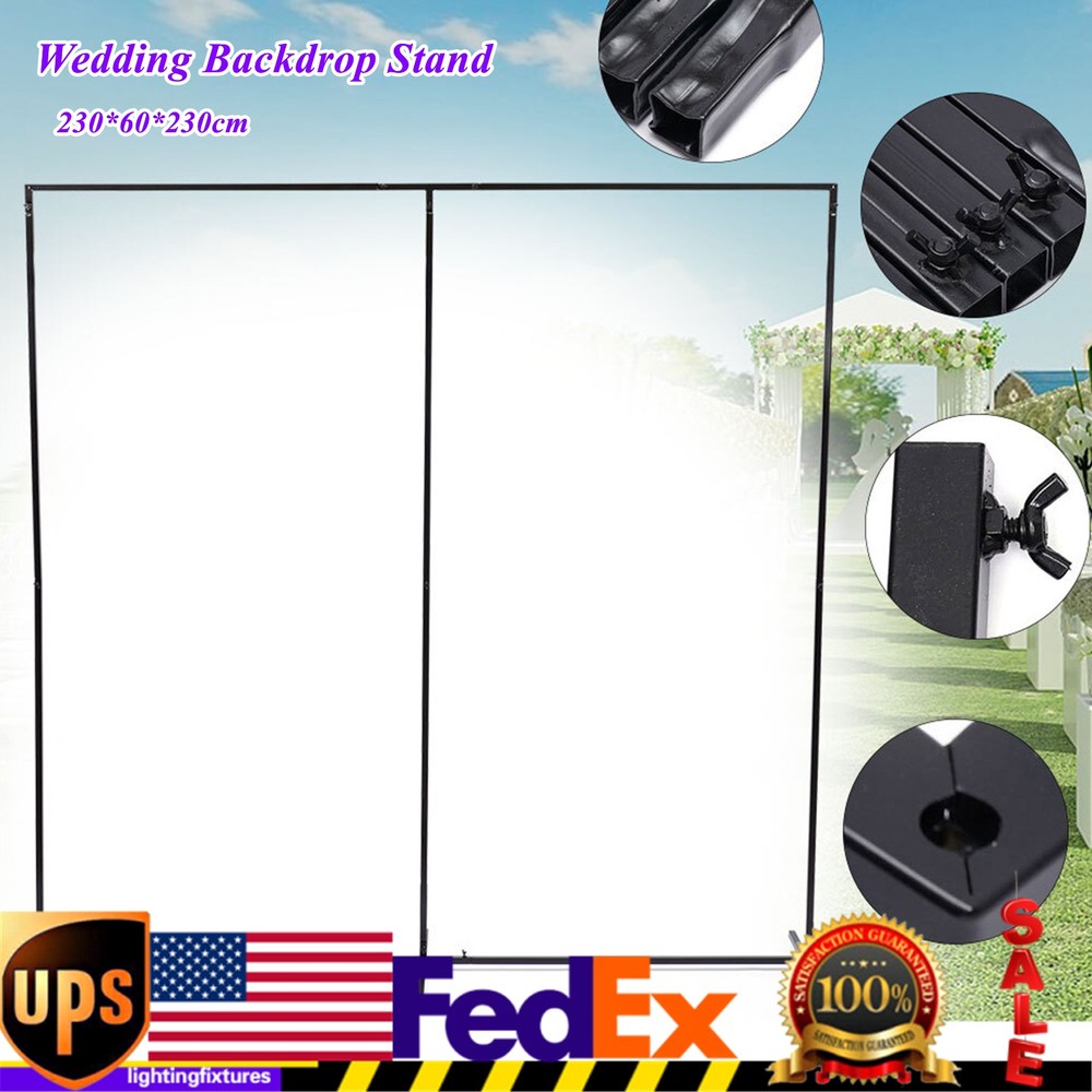 90.55*23.62*90.55in Free Standing Wedding Backdrop Stand Iron Rectangular Stand
