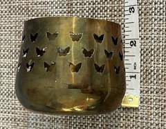 VTG Brass Butterfly Cutout Tealight Votive Candle Holder Cottagecore Fairy