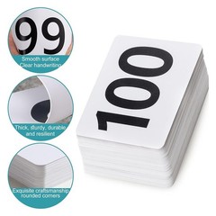 100Pcs Table Numbers 1-100,Plastic Table Numbers, Sided Table Number Cards8661