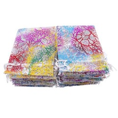 50/100/200 Sheer Coralline Organza Favor Gift Bags Jewelry Pouches Wedding Party