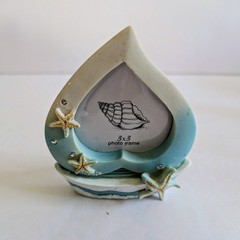 Nautical Beach Small Blue Frame Ideal Wedding / Banquet Table Marker Lot Of 7