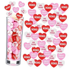 150 Pcs Valentine’s Day Heart Decor Vase Filler Red Pink White Love