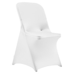 VEVOR 30PCS White Stretch Spandex Folding Chair Covers for Wedding Party Dining