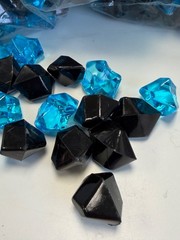 Decorative Acrylic Crystal Gems Colors Ice Rocks black and blue 1 lb