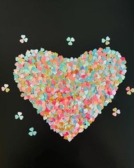 Iridescent Heart Confetti Valentines Day Table Scatter Sequins Heart Multicolor