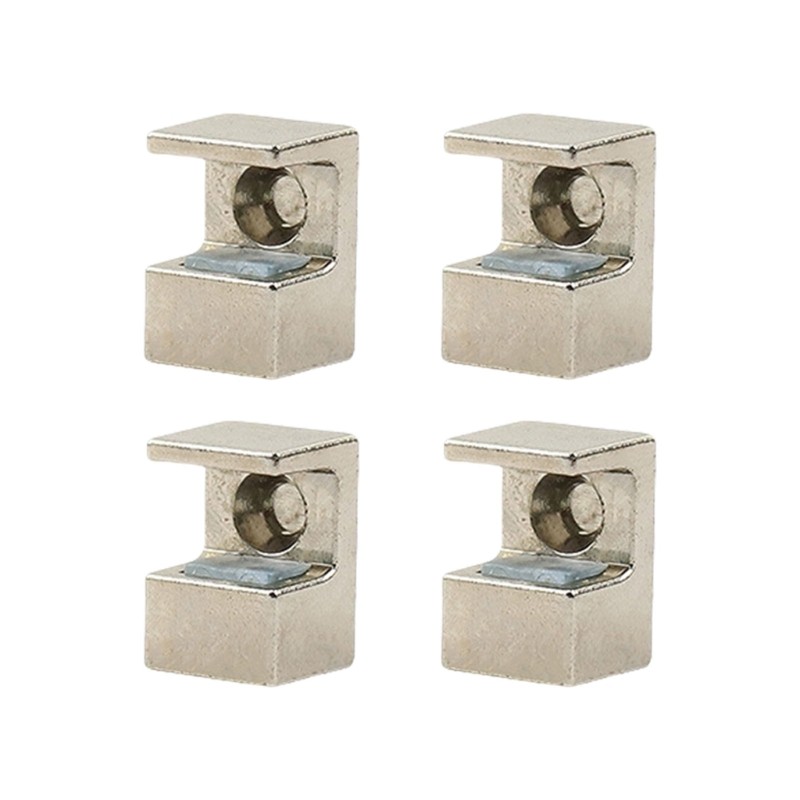 4pcs Sturdy Zinc Alloy Glass Clamps Convenient for Secure and Stable Support