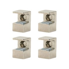 4pcs Sturdy Zinc Alloy Glass Clamps Convenient for Secure and Stable Support