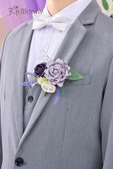 Rose Purple Corsage and Boutonniere Set for Wedding Prom(Set of 2),Artificial…