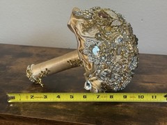 Sparkly Crystal Rhinestones Wedding Bridal Bouquet Brooch Bride Hand Flower 8in