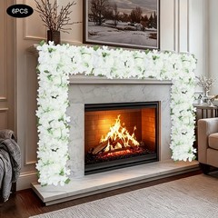 Silk Flower Wall Panel Artificial Flower Wall Backdrop Flower Decoration 6 Pcs