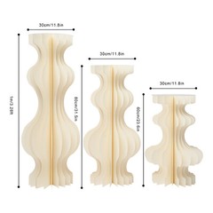 3pcs Champagne Foldable Cardboard Flower Stands For Wedding Decor Flower Rack
