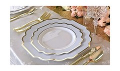 » OCCASIONS » 320 Piece set (40 Guests)-Heavyweight Wedding Party Disposable …