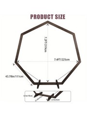 7.2FT Wooden Wedding Arch Geometric Arbor Backdrop Rustic Boho Party Decor