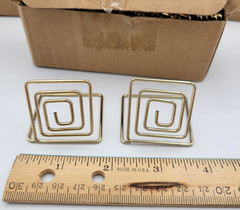 Mini Geometric Place Card Holders Set of 75 Weddings Parties Gold Tone Modern