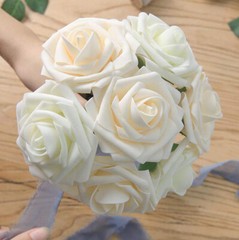 25/50 Real Touch Foam Roses Perfect For DIY Wedding Bouquets Decor Centerpieces
