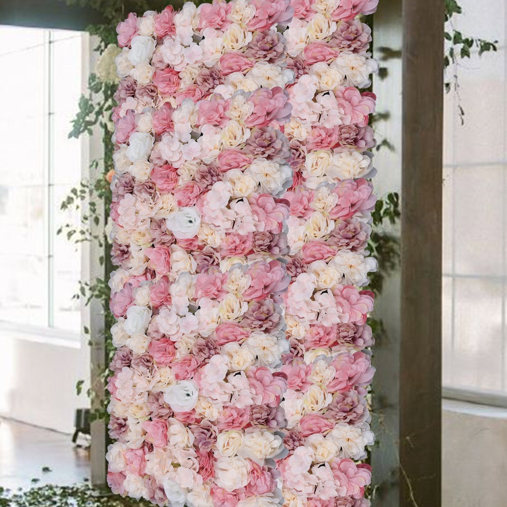 Artificial Flower Wall Backdrop 12*Flower Walls For Photo Background Wedding