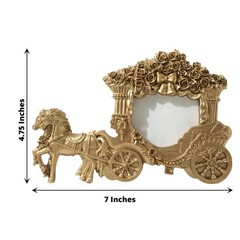 7″ Gold Picture Frame Horse Carriage Design Wedding Favors Party Decorations