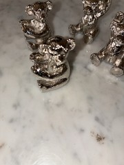 Teddy Bear place card holders silver color set of 4 Lakeland Limited Cumbria