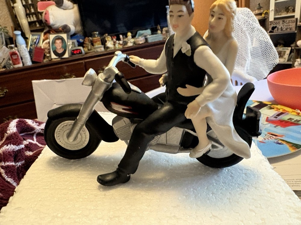 Motorcycle Biker Wedding Cake Topper By Magical Day New