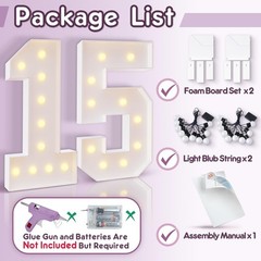 Light Up Numbers 4FT, Number 13 Light Up Sign Marquee Numbers 4 Feet Tall, La…