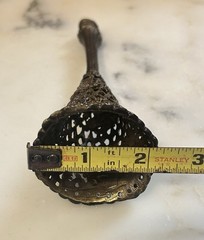 Vintage Brass Tussie Mussie Posy Holder – Ornate Filigree Victorian Revival W1