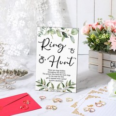 Bucherry Bridal Shower Games with Rings Funny 5.12 x 7.87 x 0.2 inches, Green