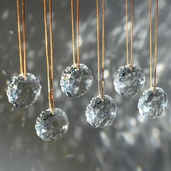 1.8in Clear Crystal Glass Prisms 6pcs Crystal Hanging Ornaments for Flower