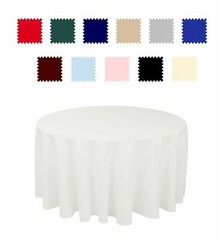 12 PACKS 120″ inch ROUND Tablecloth WEDDING PARTY 25 Color 5′ Ft table cover USA