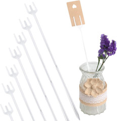 Floral Card Holder Picks 12in Flower Pick Plastic Floral Party Decoration 50PCS