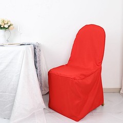 50 Red Polyester BANQUET CHAIR COVERS Wedding Party Reception Decorations
