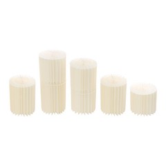 7Pcs Foldable Paper Column Display Stands Milky White Cylinder Flower Stands