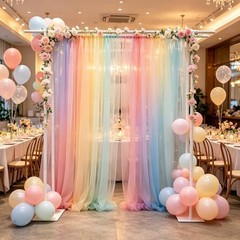 Double Crossbar Backdrop Stand Adjustable Background W16xL87xH87 in White