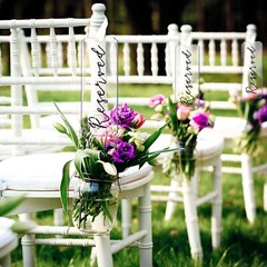 6 Pieces Reserved Signs for Wedding Chairs Acrylic Tag Reserved Signs Hanging…