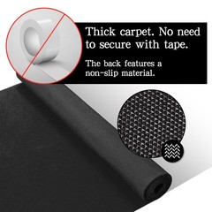 Black Carpet Runner 3×10 Feet, Extra Thick Non-Slip Waterproof Aisle Rug with…