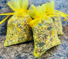 50 Sunflower Yellow Birdseed Bags, Organic Wedding Toss All Natural Eco-friendly