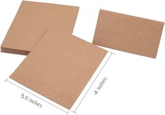 50 Pieces Wooden Place Card Holders with 50 Kraft Paper Cards, Rustic Wood Table