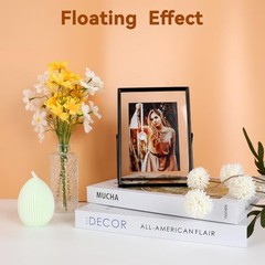 Black Floating Frame (5“x7, Vertical), 2 Set, For Picture 4×6, 5″×7″ Black(U)