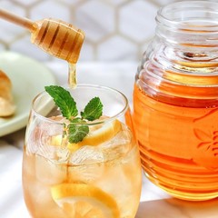 Kate Aspen 24oz. Bee Hive Shaped Honey Glass Mason Jar with Two Large, Clear