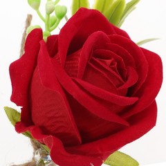 2 Pcs Wedding Groom Corsages Bridal Rose Boutonnieres Flower Decoration