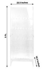 5-Tier Clear Acrylic Wine Glass Stemware Rack, 40 Champagne Flute Holder 5ft