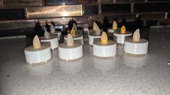 Set of 12 Unbranded Flameless Battery Operated 1.5″ Round LED Tea Light Candles