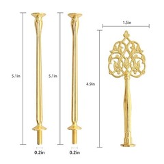 3 Tier 14″ Heavy Metal Cake Stand Holder Fruit Plate Stand Fitting Scepter Gold