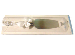 Wedding Cake Server 11″ Stainless Steel Clear Acrylic Handle White Bow Target